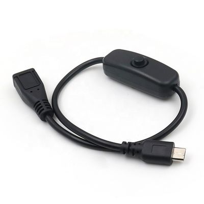 Männlich zu weiblich ON OFF Micro USB-Ladekabel mit Schalter