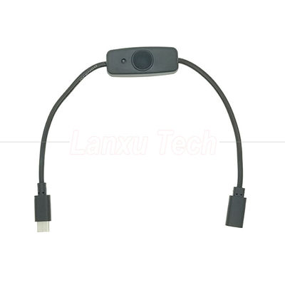 USB Typ C Männlich auf weiblich an und aus Siliziumkappe Schalterverlängerungskabel für Raspberry Pi Lampenventilator