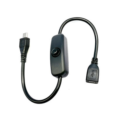 USB Micro B Männlich-Frauen-Erweiterung eingeschaltet ausgeschaltet Schaltfläche 501 Schaltkabel