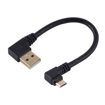 Winkel USB zu L-Form Links-Rechtswinkel 90 Grad Mikro-V8-Erweiterungs-Datenladekabel