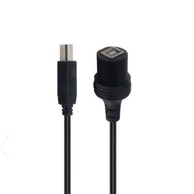 USB B 2.0/3.0 Wasserdichtes Erweiterungskabel von Mann zu Frau mit Flush Mount Panel für Drucker Auto Lastwagen Boot Motorrad Computer