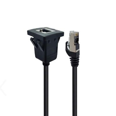 Quadratisches Snap-on Head RJ45 wasserdichtes Verlängerungskabel mit Flush Mount Panel für Auto-Lkw-Boot-Motorrad-Computer