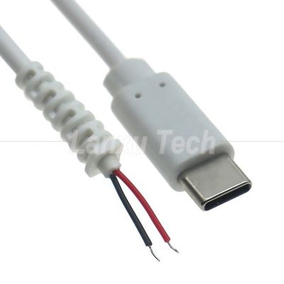 Anpassung USB Typ C Männlich weiblich bis nackt Draht Pigtail End Ladekabel mit Dehnungsentlastung