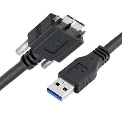 Super-Speed-Daten 5 Gbps Schraubschließung Panel Mount Micro B 3.0 bis USB 3.0 A Verlängerungskabel