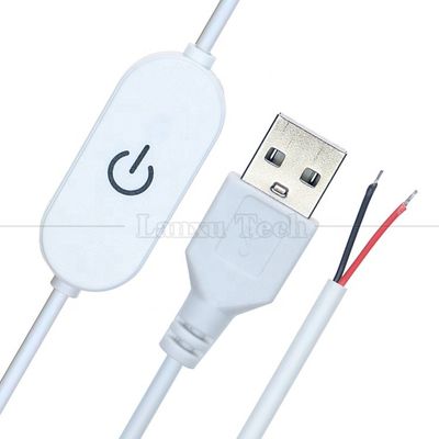 5V 1m eingeschaltet ausgeschaltet Schalter Controller USB zu öffnen Drähte Ende Kabel Berührung Dimmer für 3w 5w Led Streifenleuchte