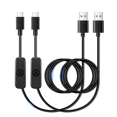 1m 5V 3A USB-Ladekabel Typ C mit ausgeschaltetem Schalter für Raspberry Pi