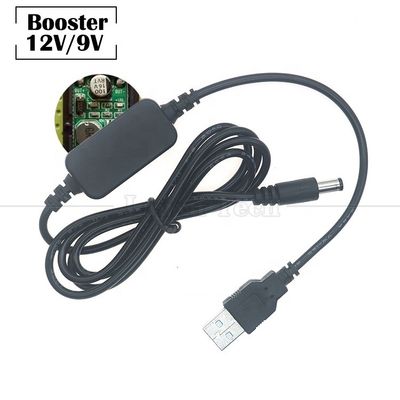 Hochleistungs-USB zu DC 5,5x2,1mm Jack 12V 9V Ausgang Booster Converter Adapter Kabel für Wifi Router Modem Led Strip GPS