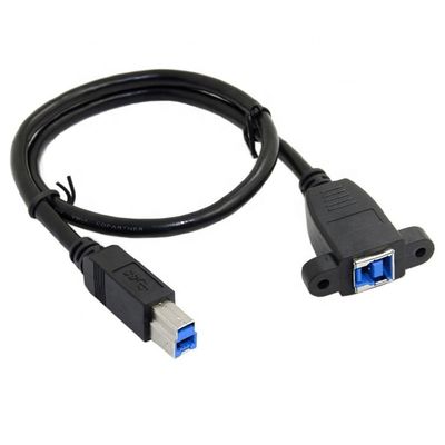 Schraubverriegelungsstange Männlich auf weiblich Panel Mount USB 3.0 Typ B Druckerverlängerungskabel