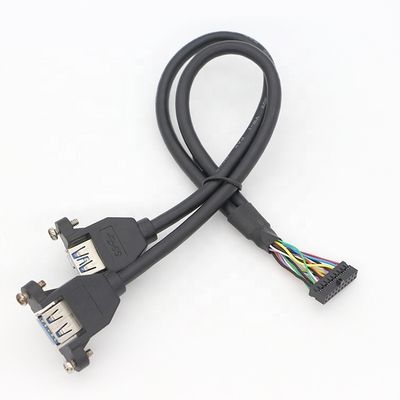 Schraubverschluss-Stud Dual USB 3.0 Typ A weibliches Kabel