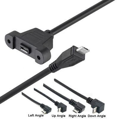 CUSTOM 0.3M 1M 90 Grad nach oben nach unten Links-Rechtswinkel-Schraube Mikropanel Mount USB-Verlängerungskabel