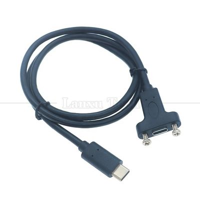 Anpassung USB3.1 Gen2 Schraubverschluss-Stud USB Typ C 3.1 Panel Mount Erweiterungskabel
