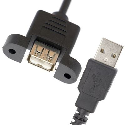 Anpassung1M 2M Stud Männlich auf weiblich Panel Mount USB 2.0 Typ A Verlängerungskabel mit Stud Schraubverriegelung