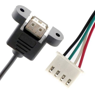 Schraubverriegelung für Schraubverschlüsse für weibliche Platten USB 2.0 Typ A bis JST XH PH SH Montagekabel