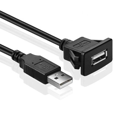 Schnapp-Socket-Dashboard-Panel Männlich-Frauen-USB-Flush-Mount-Verlängerungskabel