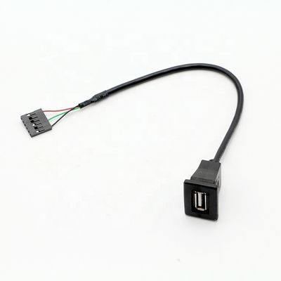 1M 2M 3M Snap in USB Socket Panel Mount Kabel mit 6 Drähten Dupont Terminal