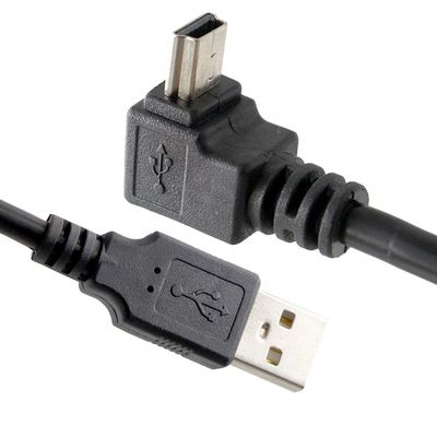 90 Grad nach rechts nach links nach oben nach unten Winkel Mini-USB-Datenladekabel
