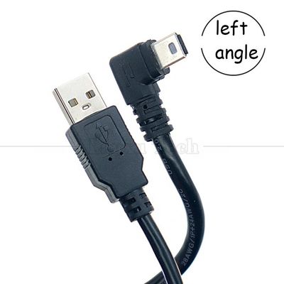Anpassung 90 Grad Linkswinkel USB A Männlich bis MINI 5P USB-Kabel für die Kamera des PS3-Controllers