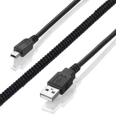 Hochwertiges Federgewickeltes Datenaufladen Mini USB 2.0 Erweiterungsladekabel für Kamera PS3 Kamera
