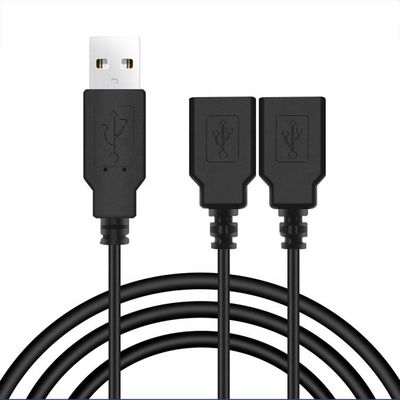Custom OEM 2m 1 Männlich zu 2 Weiblich Y USB Splitter Kabel zum Laden