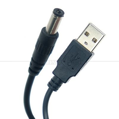 1M 2A 5V USB zu DC 5,5x2,1mm Barrel Jack Ladekabel für Led-Lampen Lautsprecher Ventilator Tablet Kamera Router TV-Box
