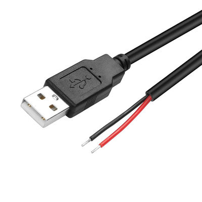 5V USB zum Öffnen entfernt geballte nackte Drähte Ende Pigtail Stromlade-Kabel für LED-Bandlampe