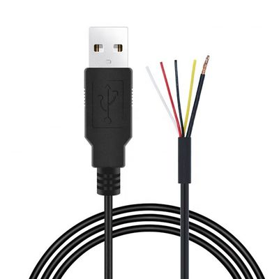 CUSTOM SHIELD USB 2.0 Ein Mann zum Entfernen 4 Drähte offenes Ende Schweinenschwanz Kabel