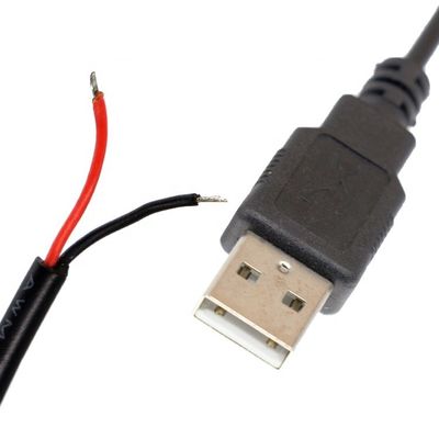 OEM USB 2.0 Ein Männchen zum Öffnen Stripped Tined Lötung Bar 2 Draht End Pigtail Ladekabel