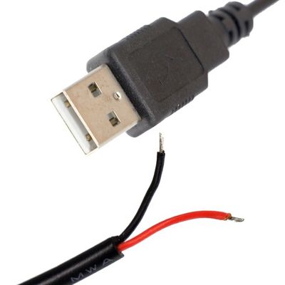 OEM USB 2.0 Ein Männchen zum Öffnen Stripped Soldering Tined Bare 2 Wire End Pigtail Stromladekabel