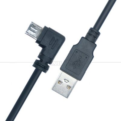 Anpassung 1m 2m 3m 90 Grad Rechtswinkel Micro B V8 Anschluss an USB-Datenlade-Kabel