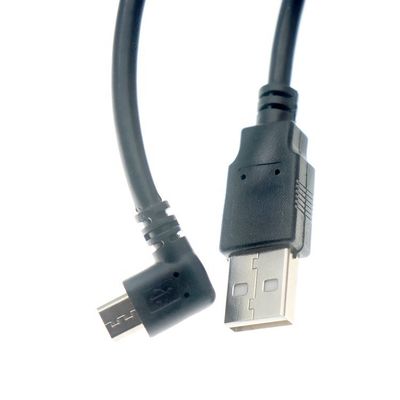 1m 2m 3m 5m 90 Grad linker Winkel Micro B 5p bis USB A männliches Kabel