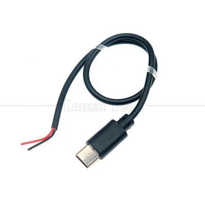 Benutzerdefinierte Datenladung 2 4 Kerne USB Typ C Männlich weiblich zu entblößtem offenem Draht Ende Schweinenschwanzkabel