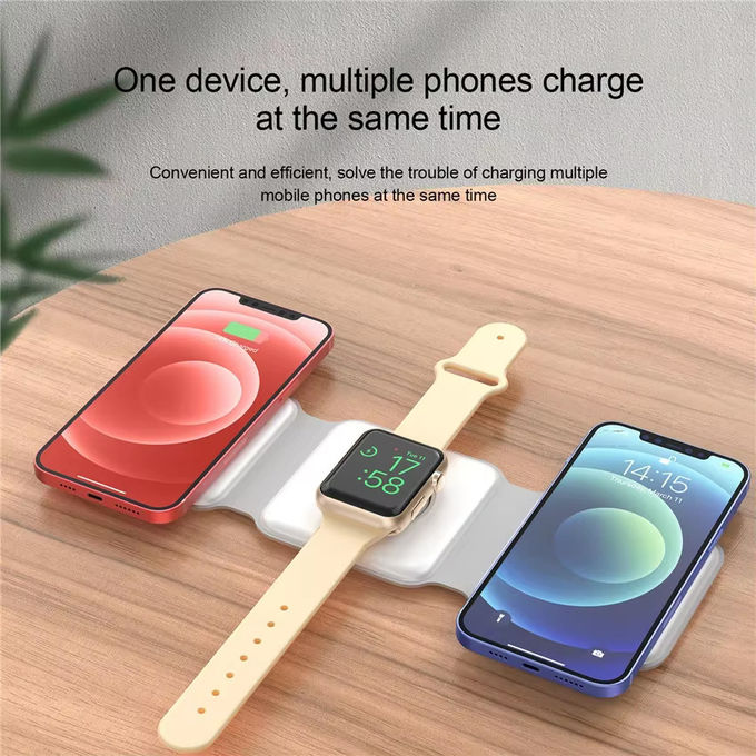 Magnetische 3 in 1 Klappbare drahtlose Ladegerät iPhone 12-15 15w Schnelle drahtlose Ladestation Portable drahtlose Ladegeräte 2