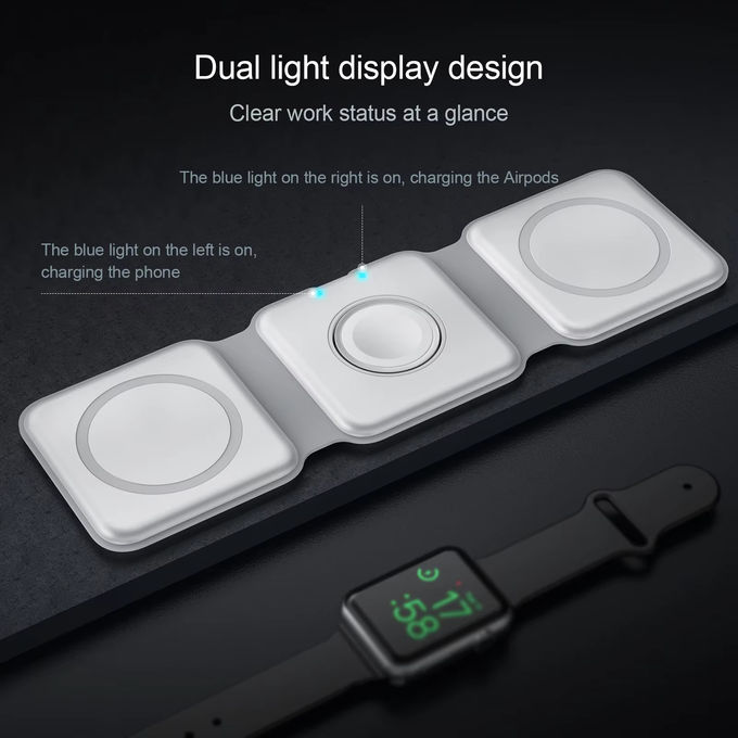 Magnetische 3 in 1 Klappbare drahtlose Ladegerät iPhone 12-15 15w Schnelle drahtlose Ladestation Portable drahtlose Ladegeräte 3